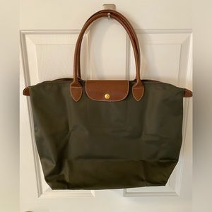 Olive Green Les Pliages Longchamp tote
